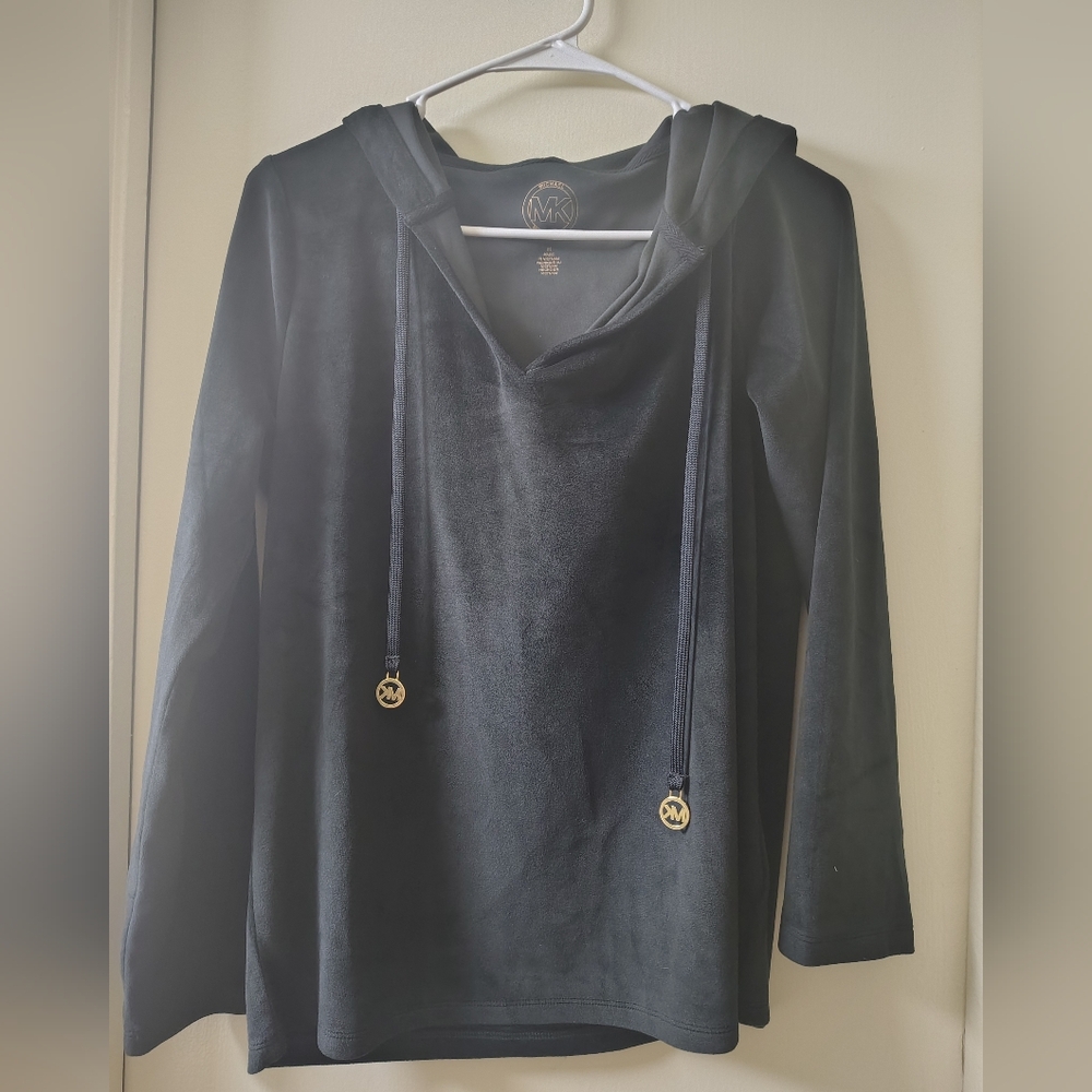 Michael Kors Relaxed Black and Gold Sweatshirt